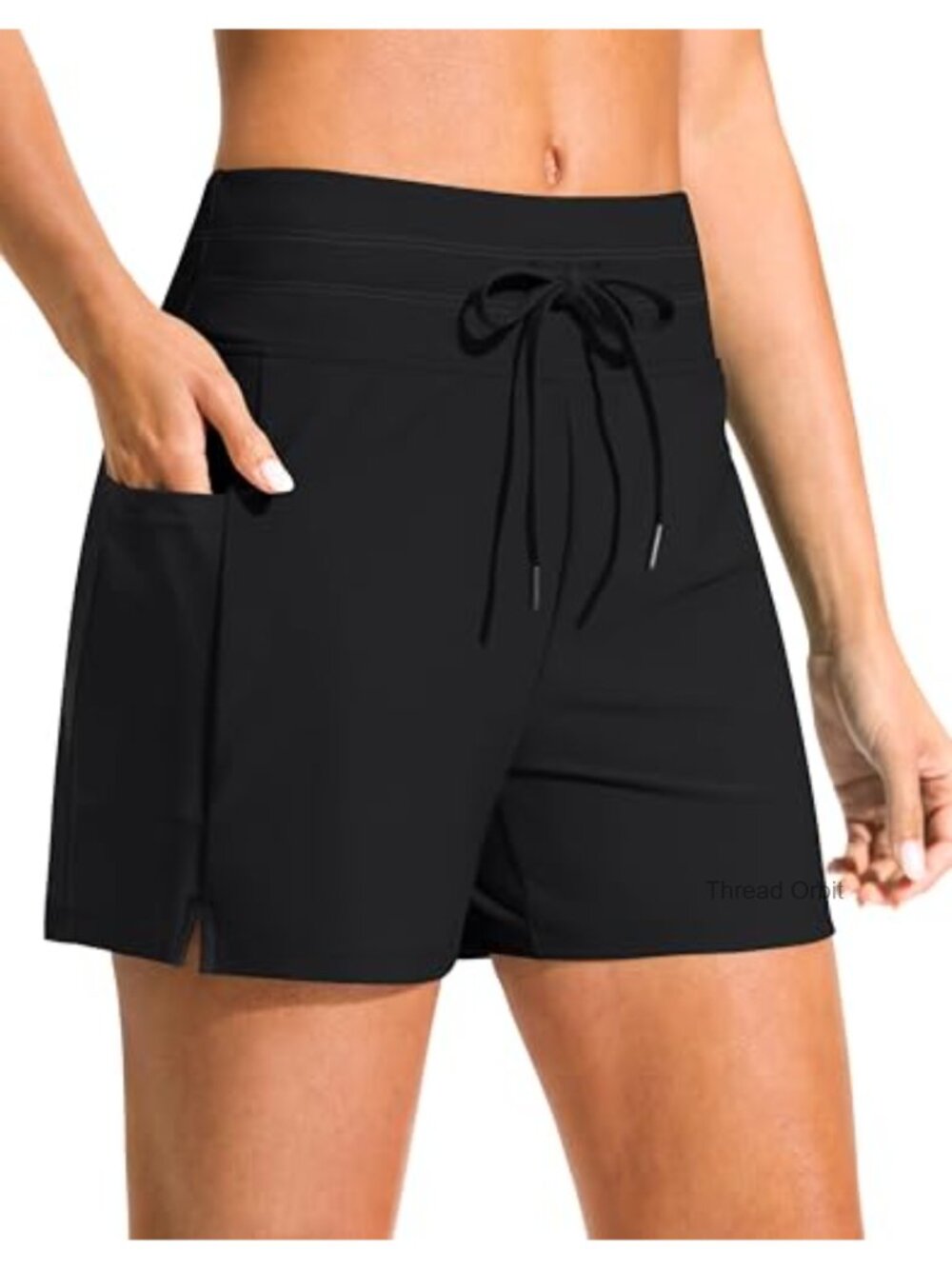 Women's High Waisted Swim Board Shorts with Pockets Quick Dry UPF 50